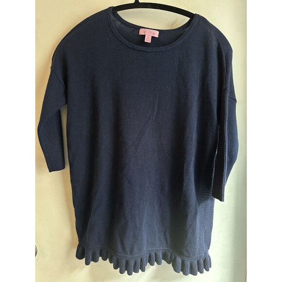 Lilly Pulitzer XL 12-14 Tierneigh Navy Blue Sweater - Picture 1 of 3